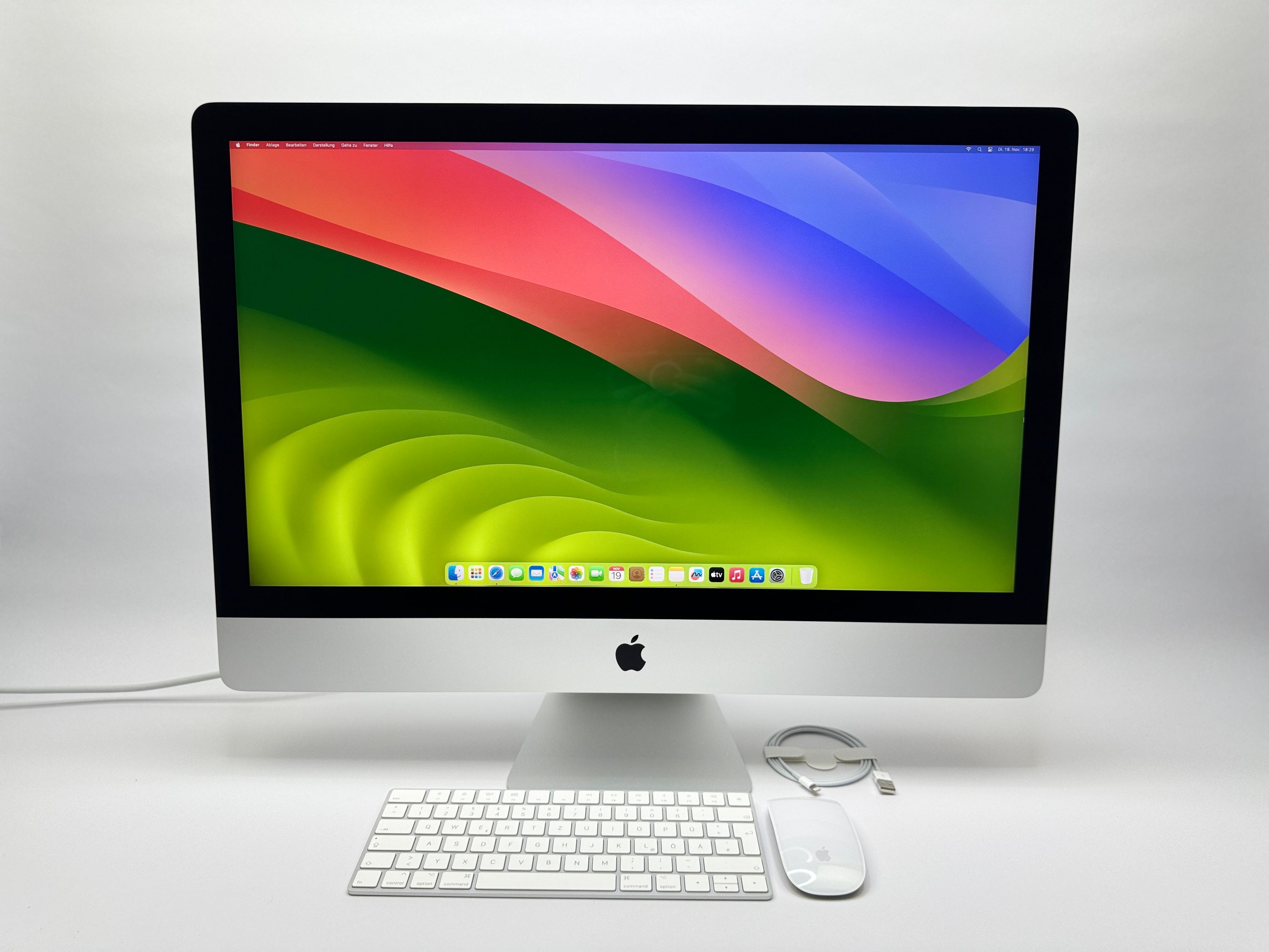 Apple iMac Retina 5K 27“ 6-Core i5 3,3 Ghz 64 GB Ram 512 GB SSD RP 5300 SILBER 2020