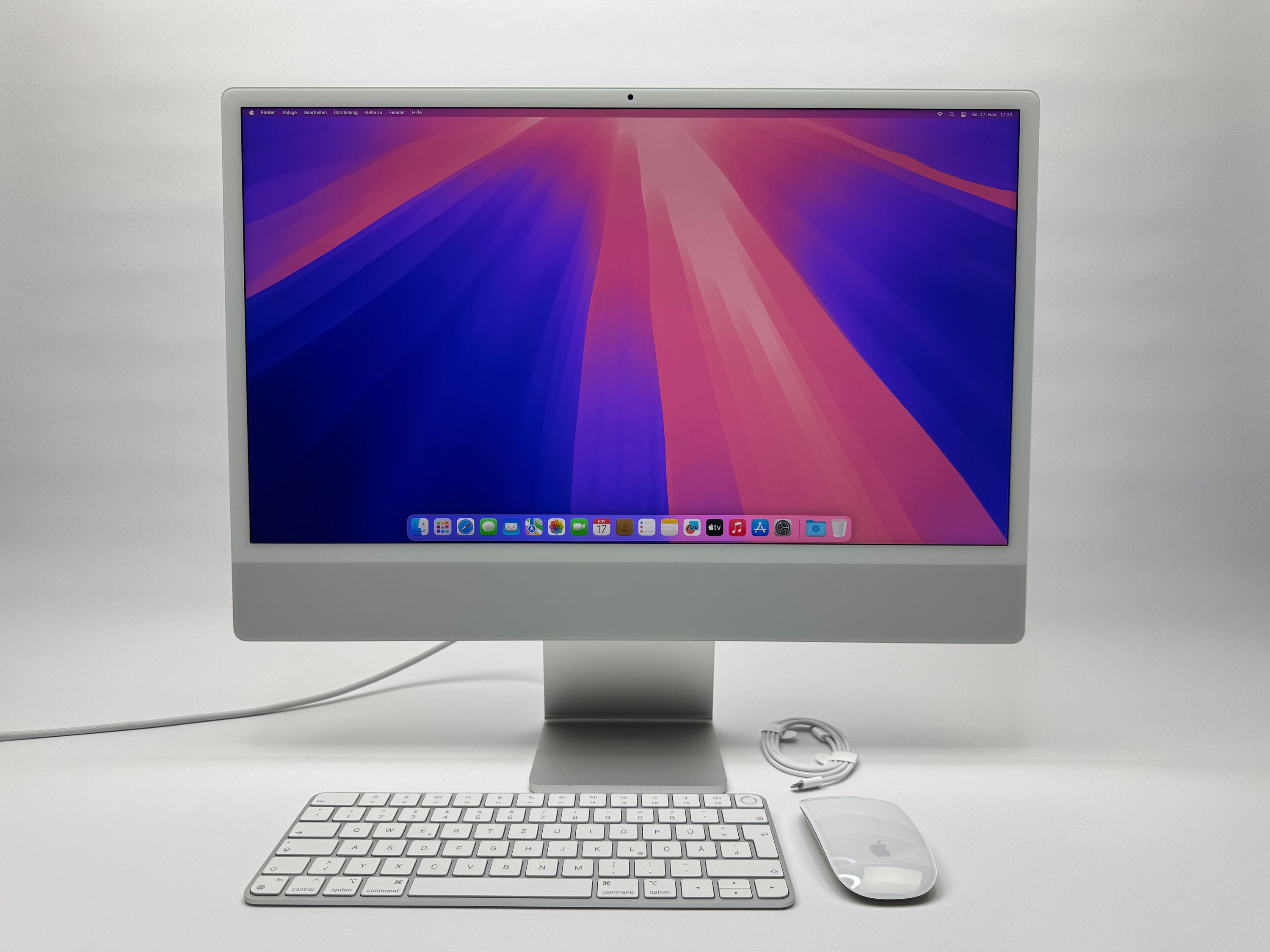 Apple iMac 24" M1 8-Core CPU 8-Core GPU 16 GB RAM 1 TB SSD silber 2021